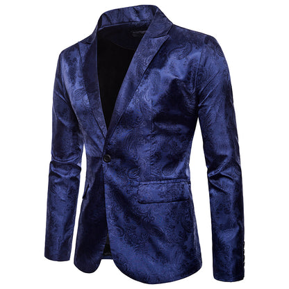 Slim Fit Single-Button Men's Suit Jacket