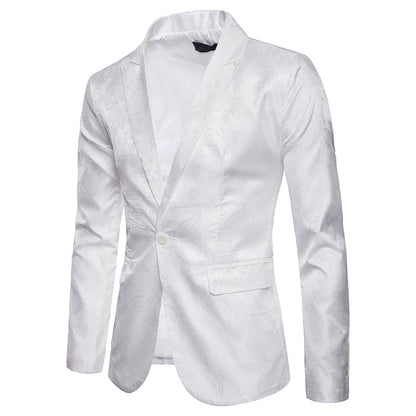Slim Fit Single-Button Men's Suit Jacket