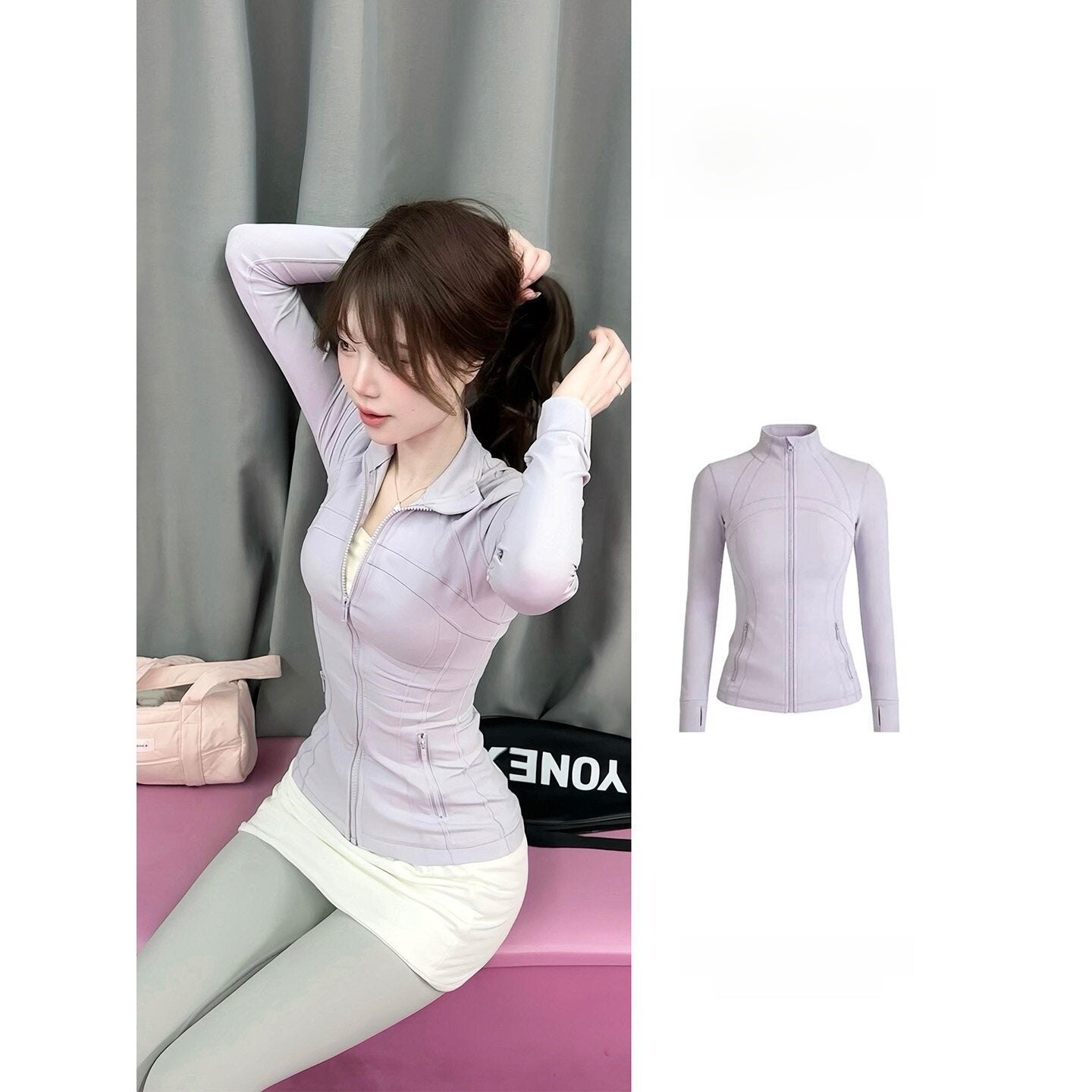 Slim Fit Yoga Sports Top with UPF Protection