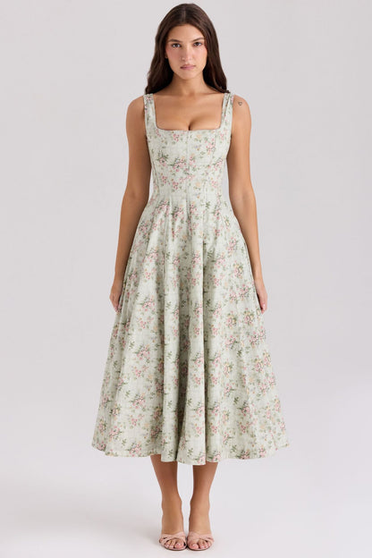 Slim high waist long dress