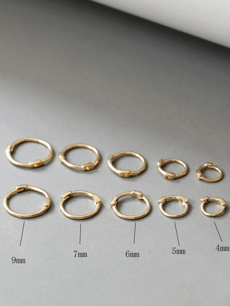 Slim Hoop Gold Earrings