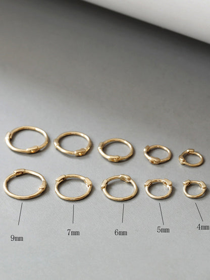 Slim Hoop Gold Earrings