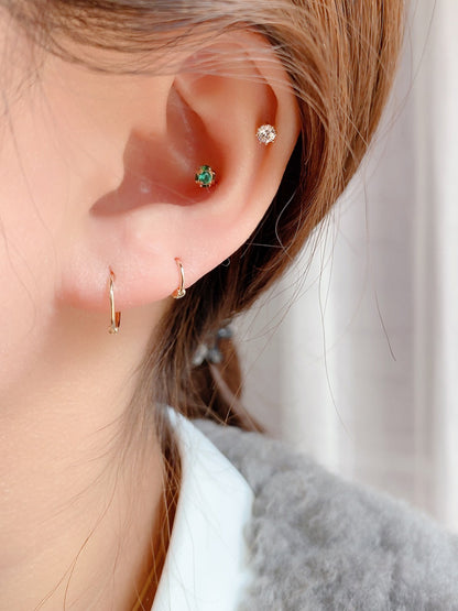 Slim Hoop Gold Earrings