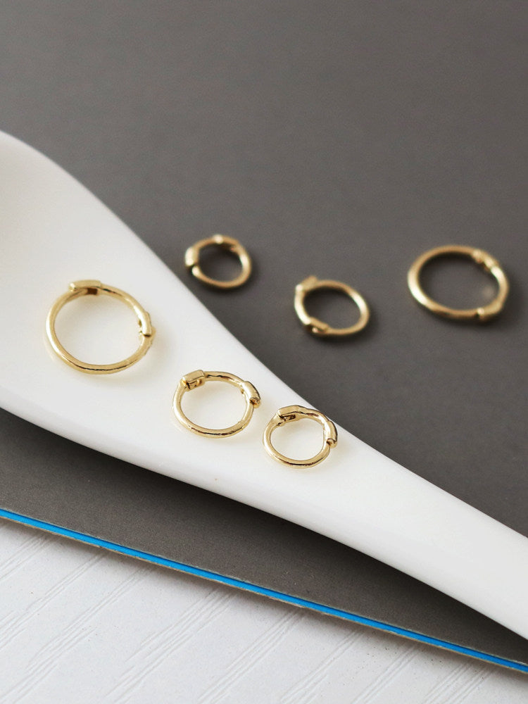 Slim Hoop Gold Earrings