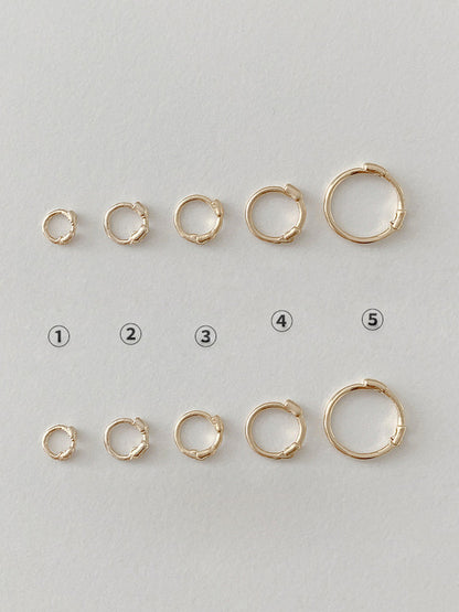Slim Hoop Gold Earrings