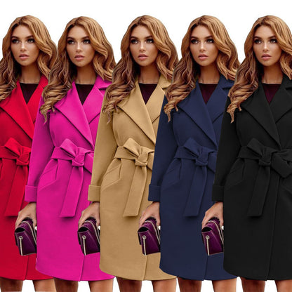 Slim Lapel Woolen Coat