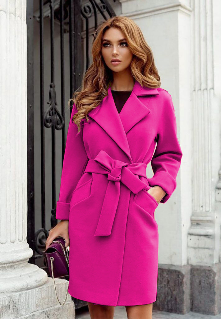 Slim Lapel Woolen Coat