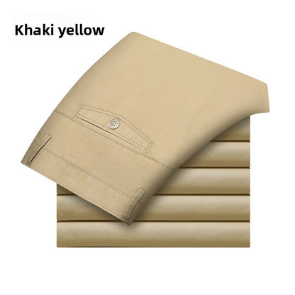 Slim straight-leg men's casual pants