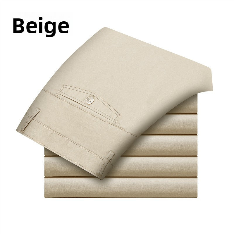 Slim straight-leg men's casual pants