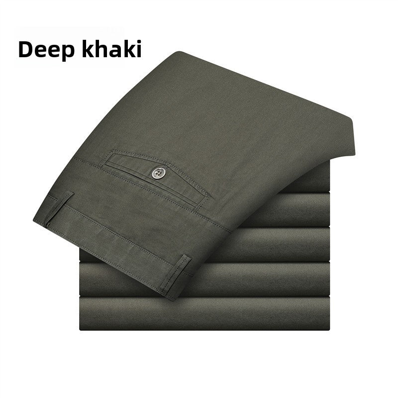 Slim straight-leg men's casual pants