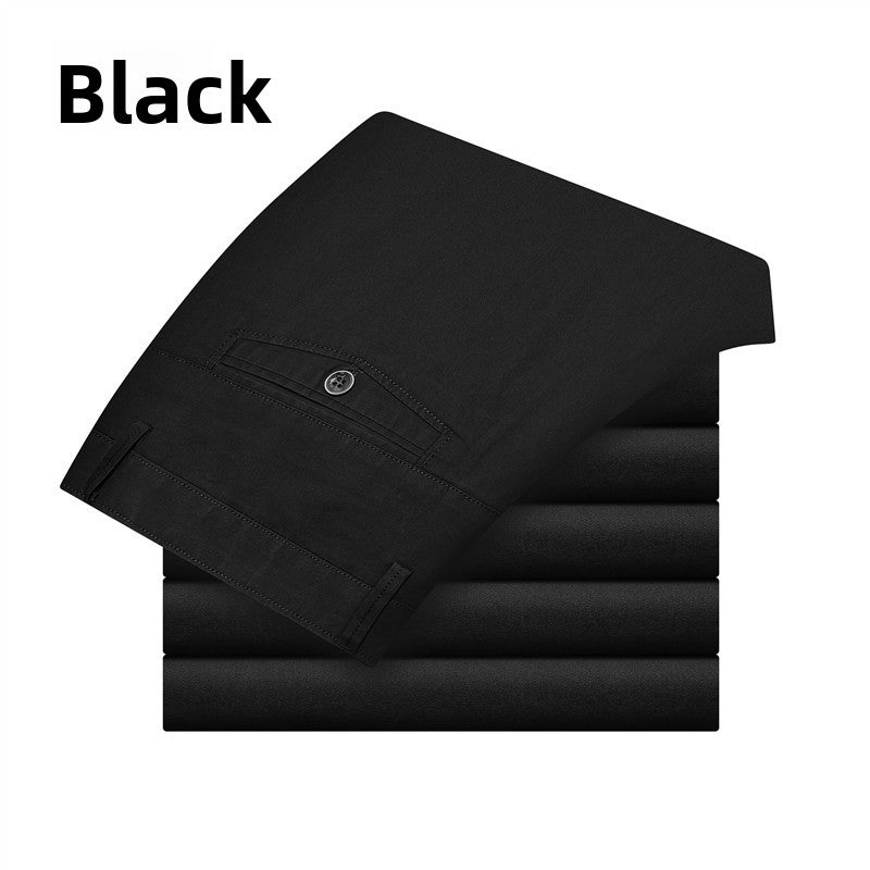 Slim straight-leg men's casual pants