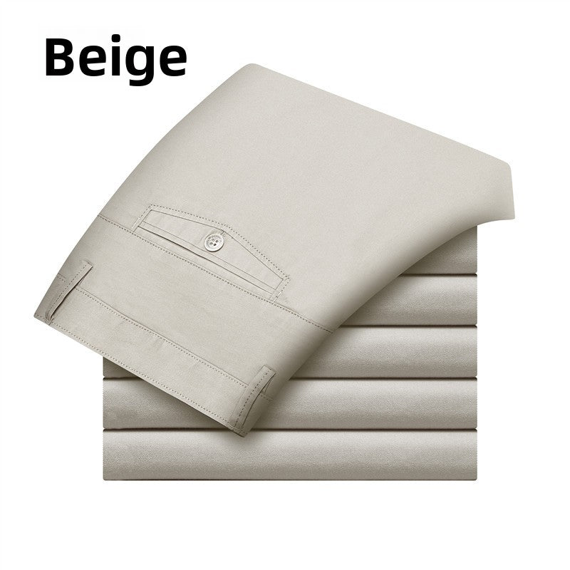 Slim straight-leg men's casual pants
