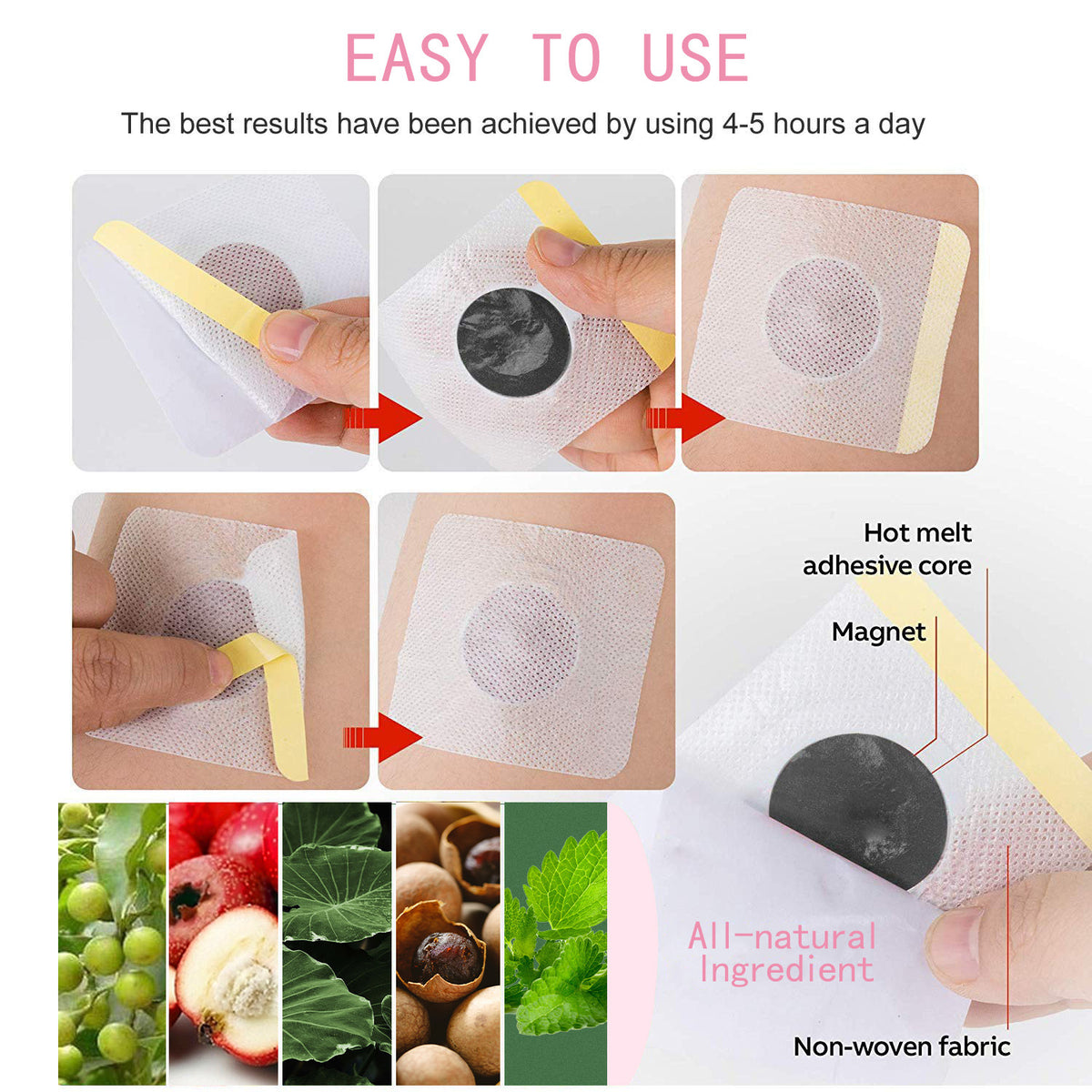 Slimming belly button patches