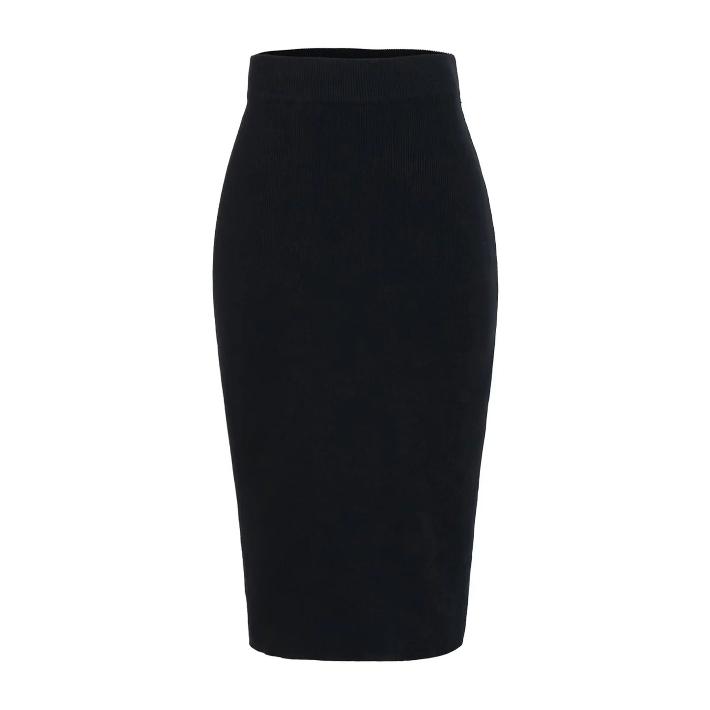 Slimming knitted midi skirt