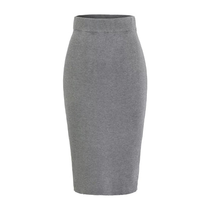 Slimming knitted midi skirt