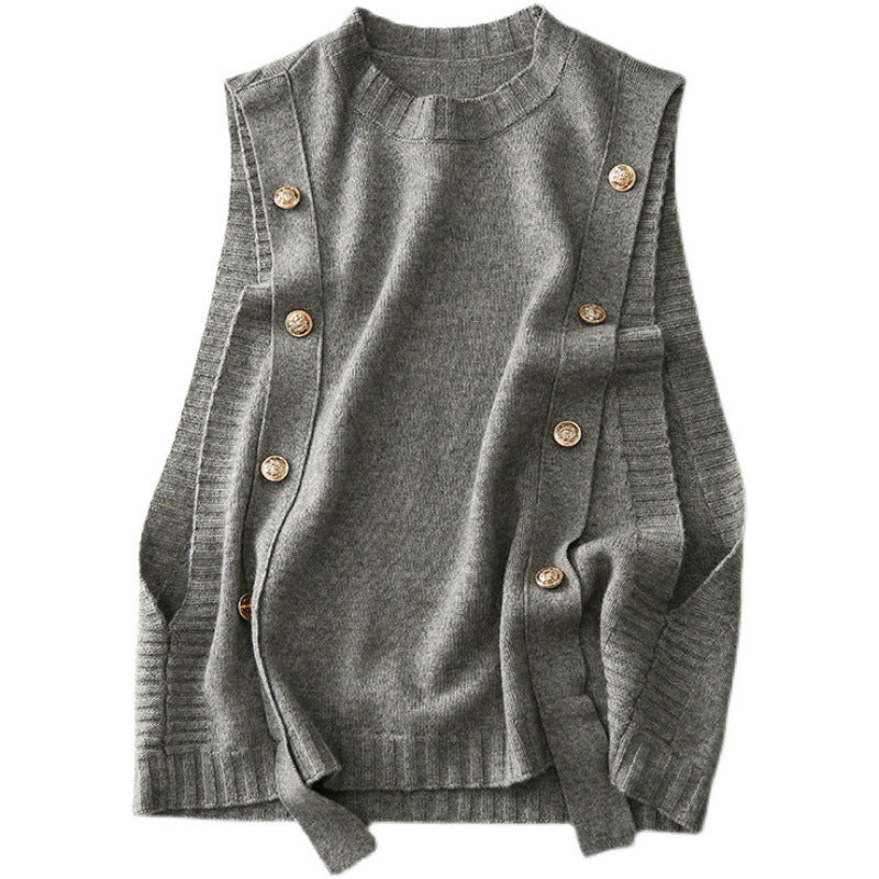 Slimming Look and Age-Reducing Knitted Vest Top