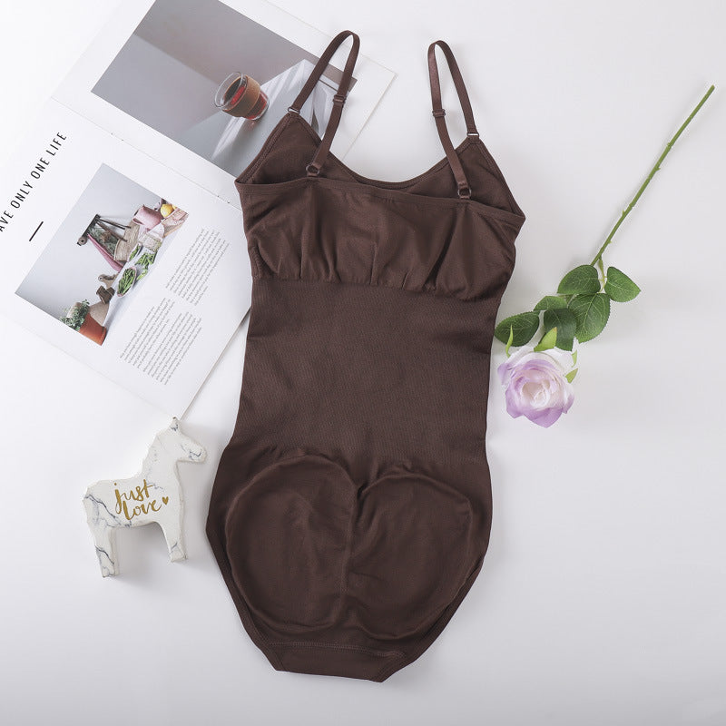 Slimming one-piece abdomen-shaping and butt-lifting girdle