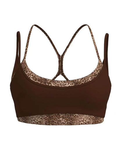 Slimming Quick-Dry Line-Patterned Yoga Fitness Set with Chest Pads, High Waist, and Butt-Lifting Features