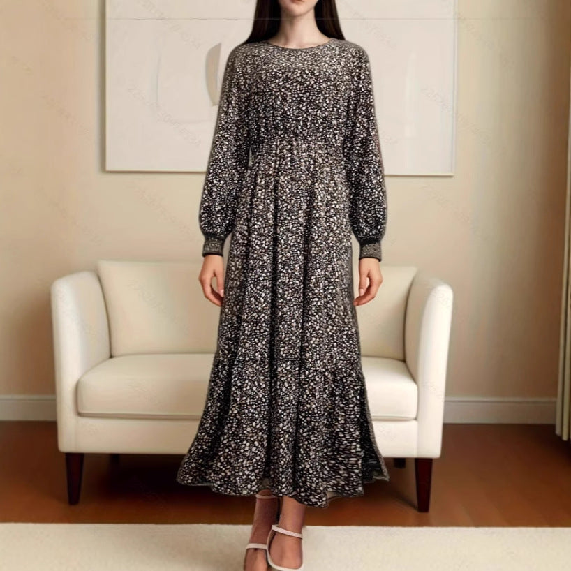 Slimming Waist Square Neck Irregular Skirt