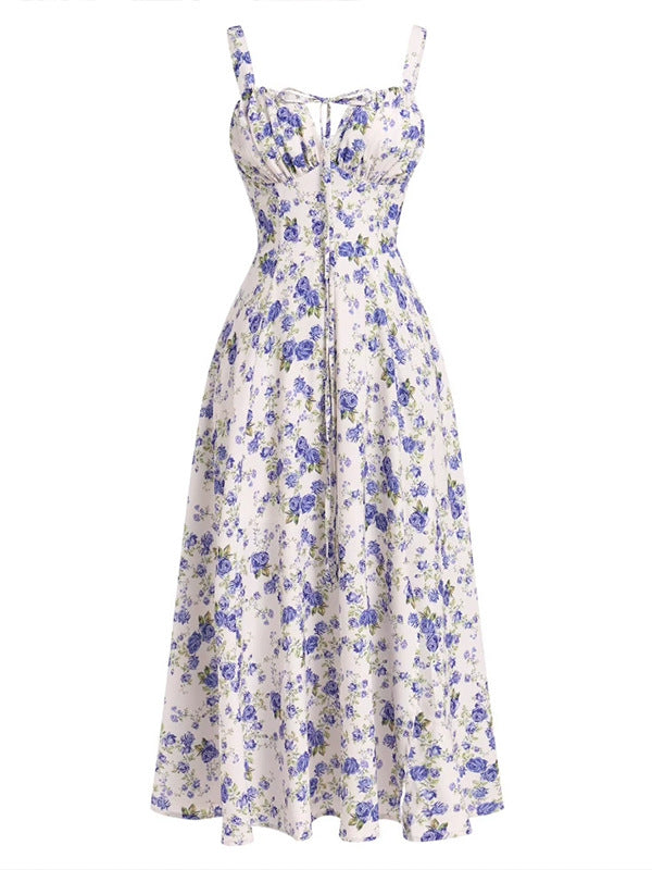 Sling Fishbone Drawstring Dress