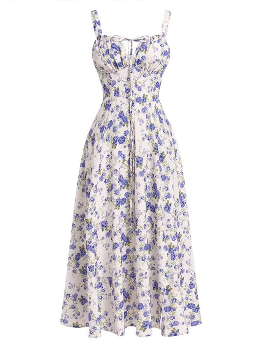 Sling Fishbone Drawstring Dress