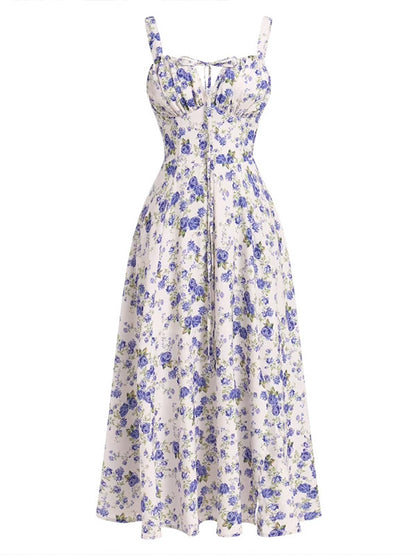 Sling Fishbone Drawstring Dress