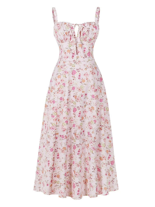 Sling Fishbone Drawstring Dress
