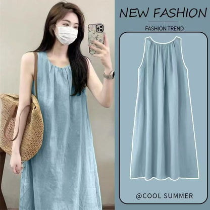 Sling Nightgown Thin Cute Sweet Pajamas with Chest Pad