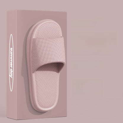 Slippers with a feeling of stepping on feces