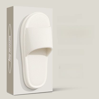 Slippers with a feeling of stepping on feces