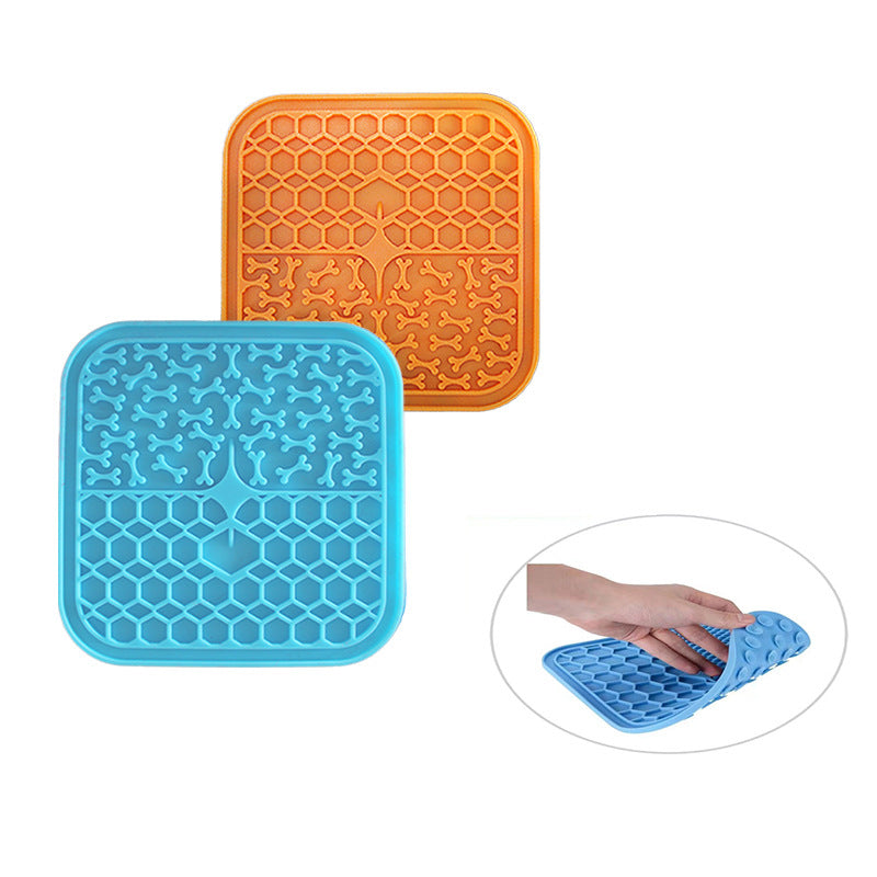 Slow food plate licking mat