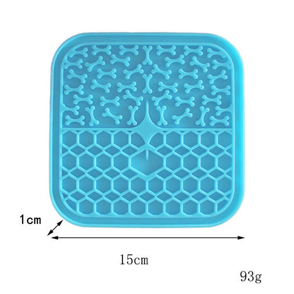 Slow food plate licking mat