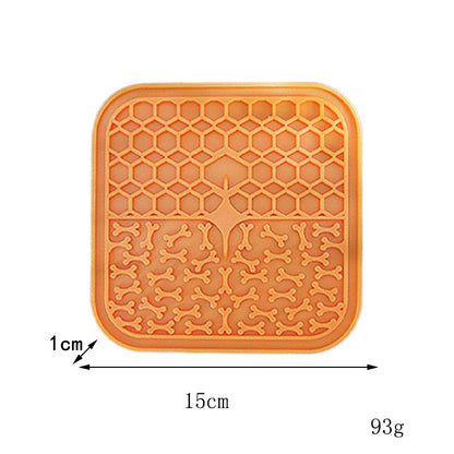 Slow food plate licking mat