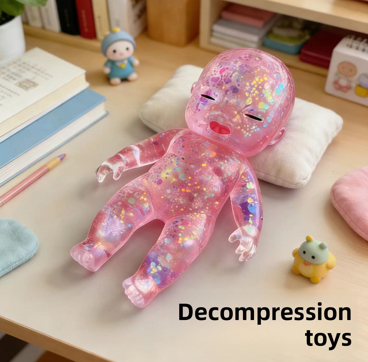 Slow Rebound Rubber Stress Relief Doll