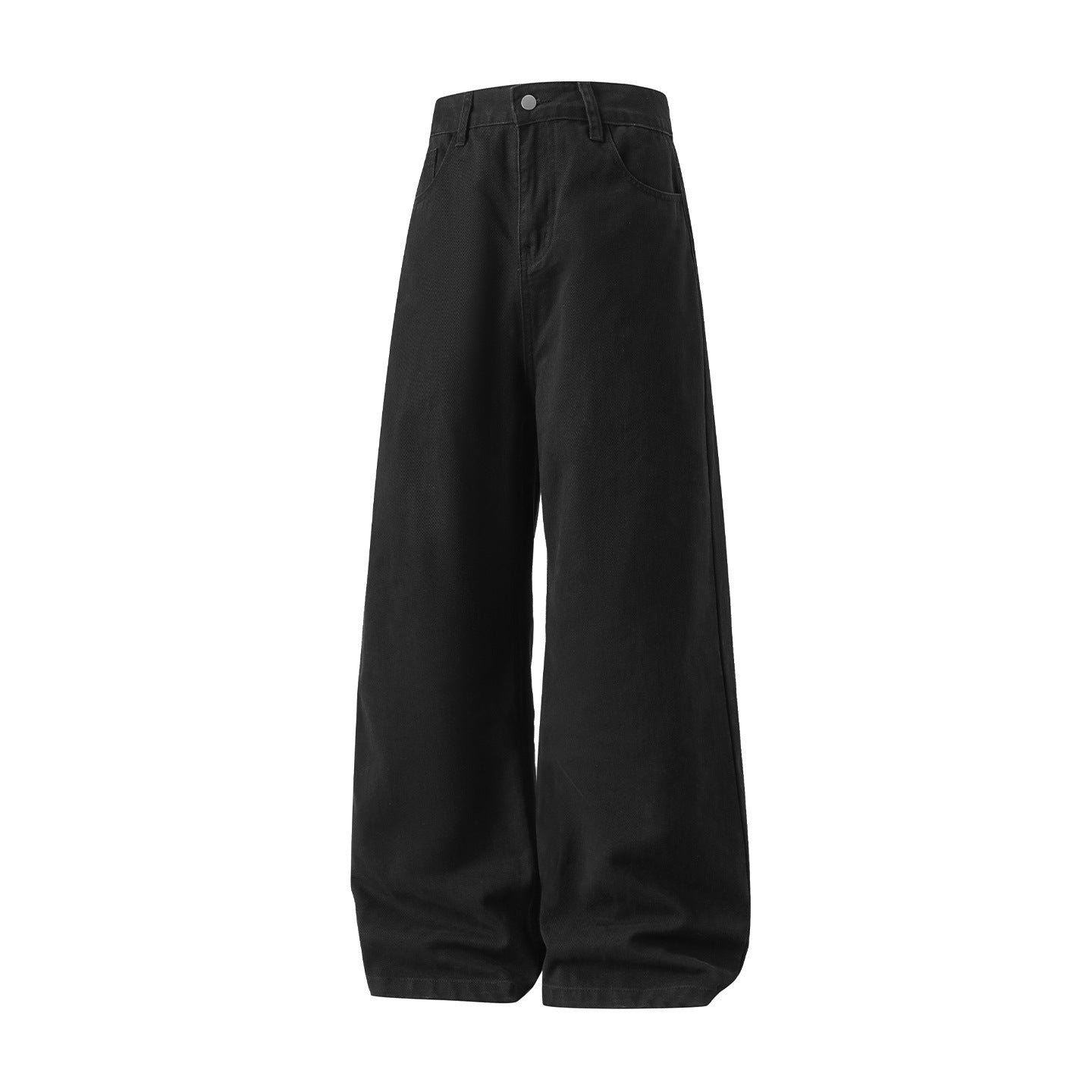 Slub micro-wide straight-leg pants