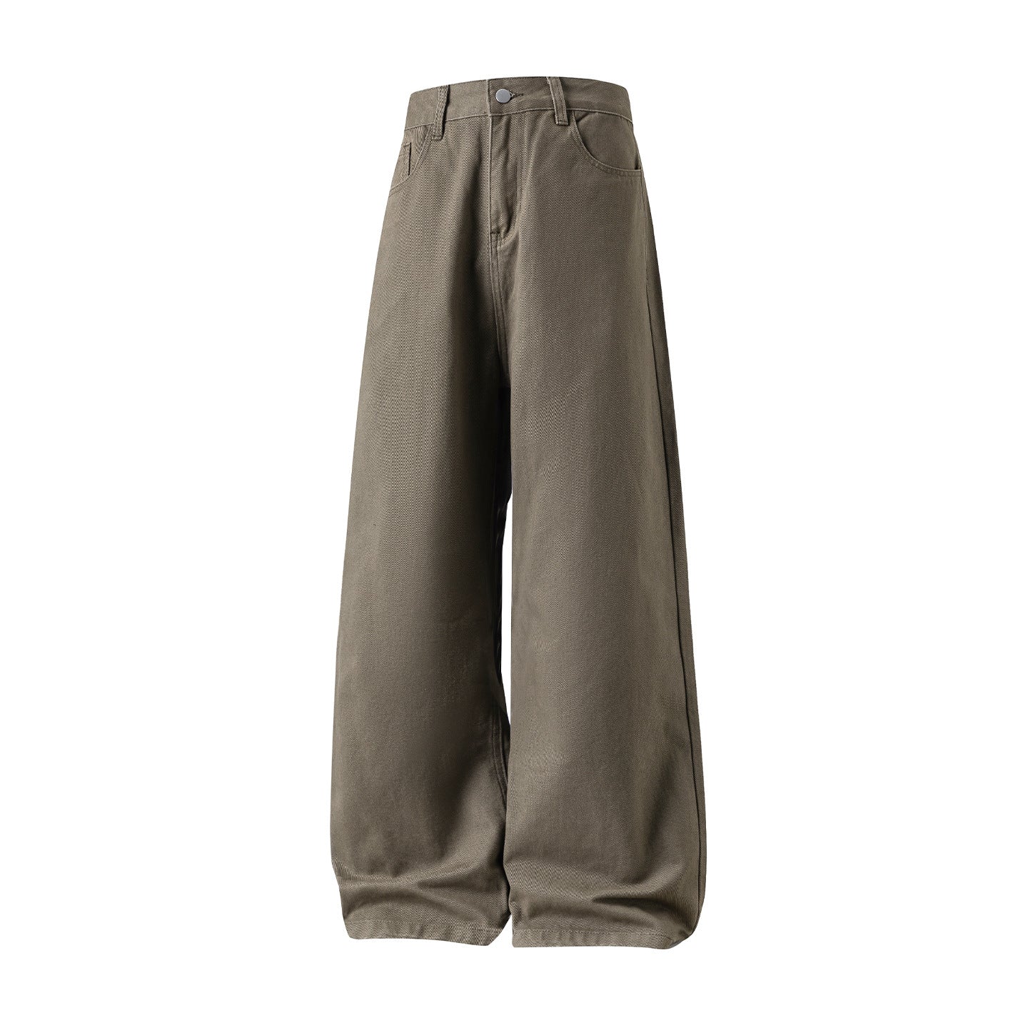 Slub micro-wide straight-leg pants