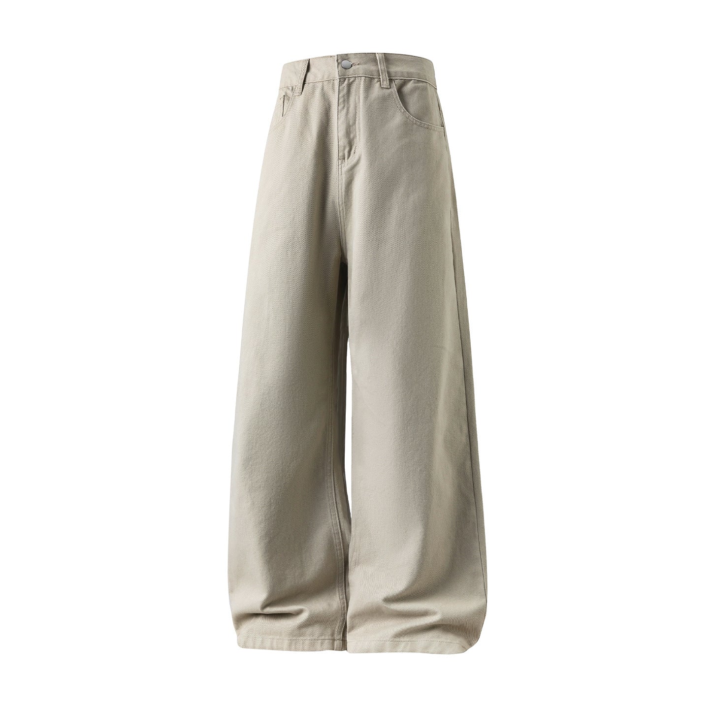 Slub micro-wide straight-leg pants