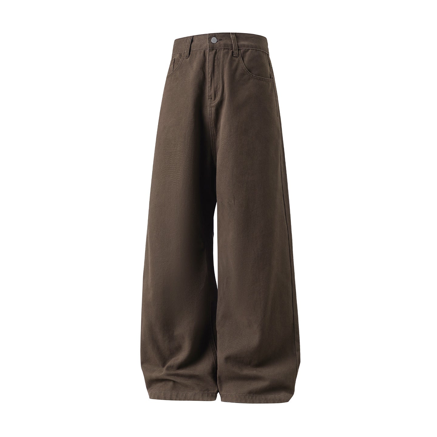 Slub micro-wide straight-leg pants