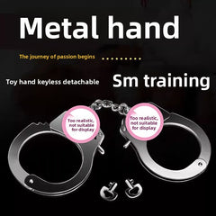 Toy stainless steel handcuffs