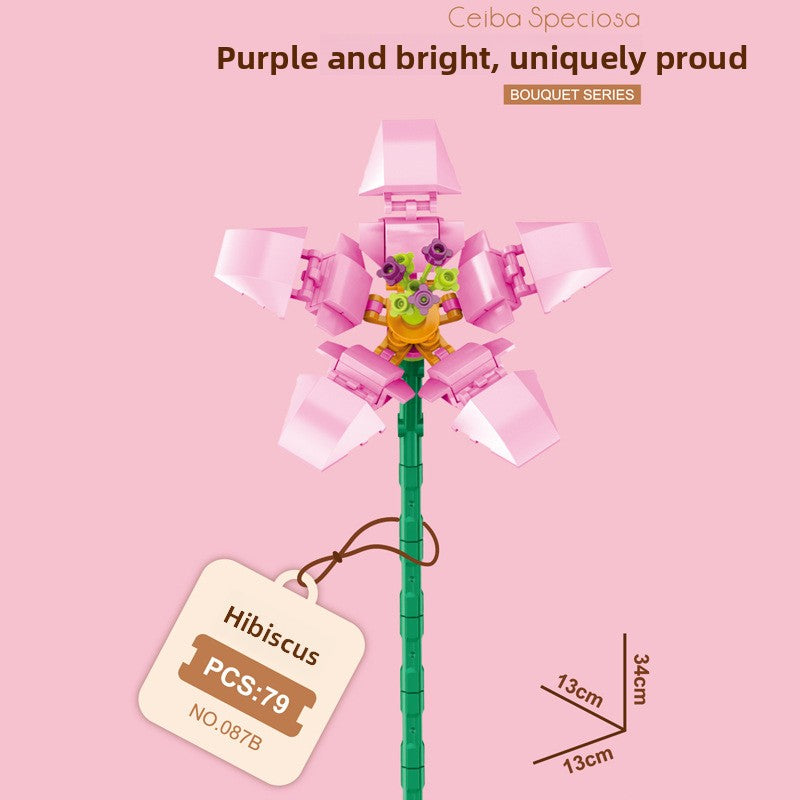 Small Building Blocks Flower Toys for Children