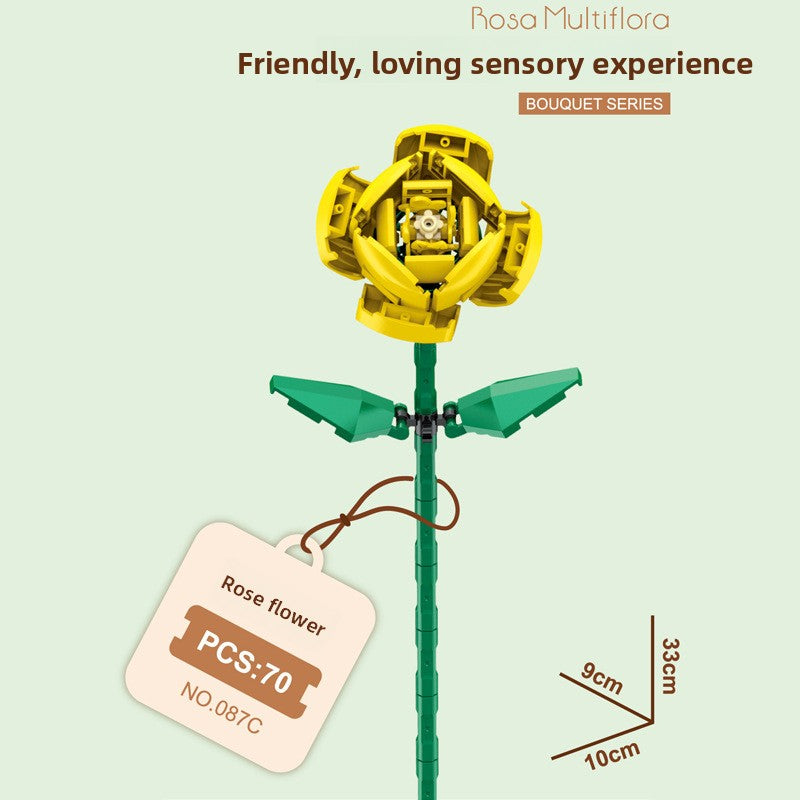 Small Building Blocks Flower Toys for Children