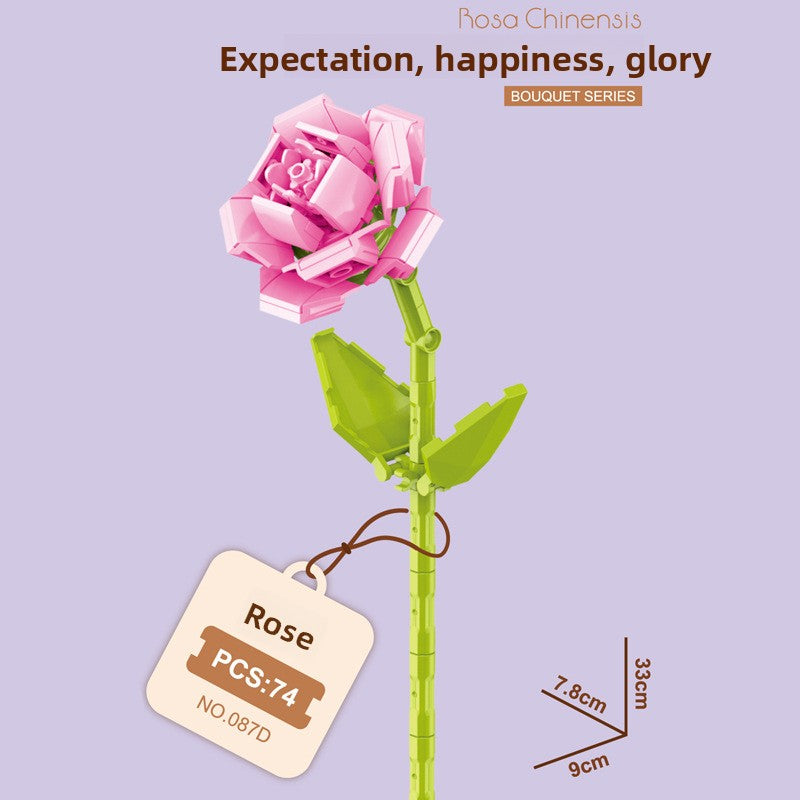 Small Building Blocks Flower Toys for Children