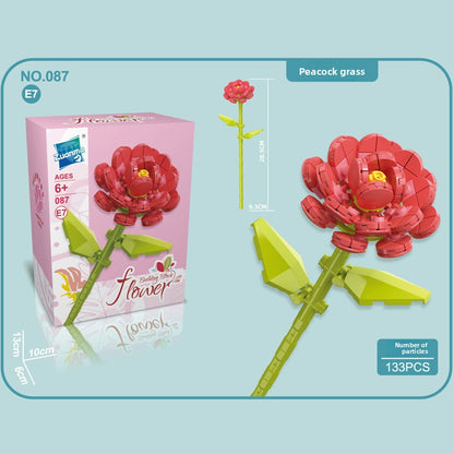 Small Building Blocks Flower Toys for Children