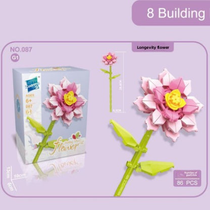 Small Building Blocks Flower Toys for Children