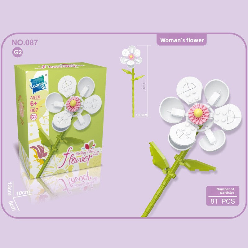 Small Building Blocks Flower Toys for Children