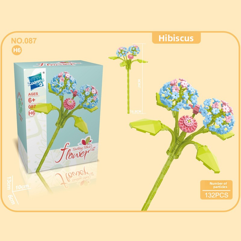 Small Building Blocks Flower Toys for Children