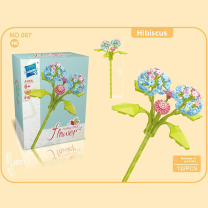 Small Building Blocks Flower Toys for Children