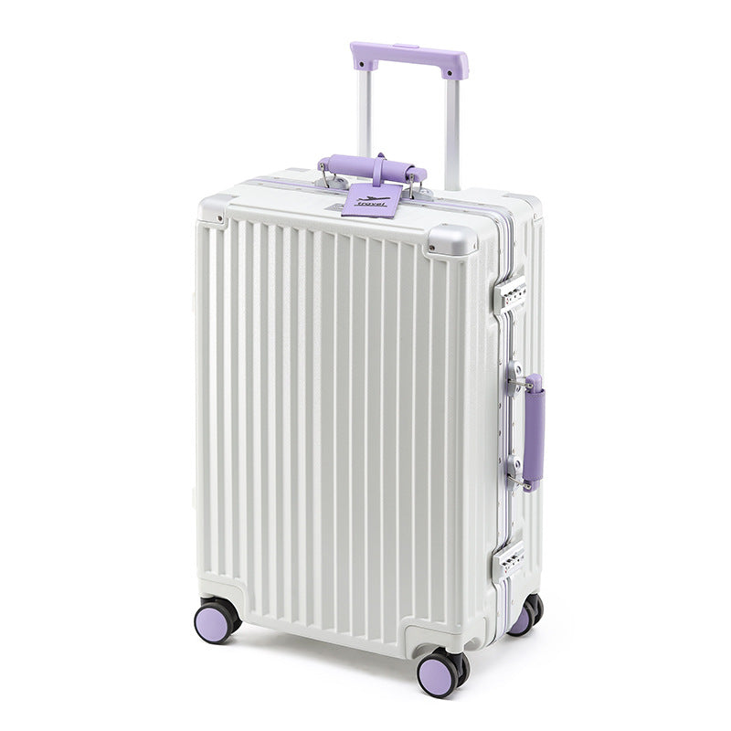 Small carry-on suitcase with aluminum frame handle