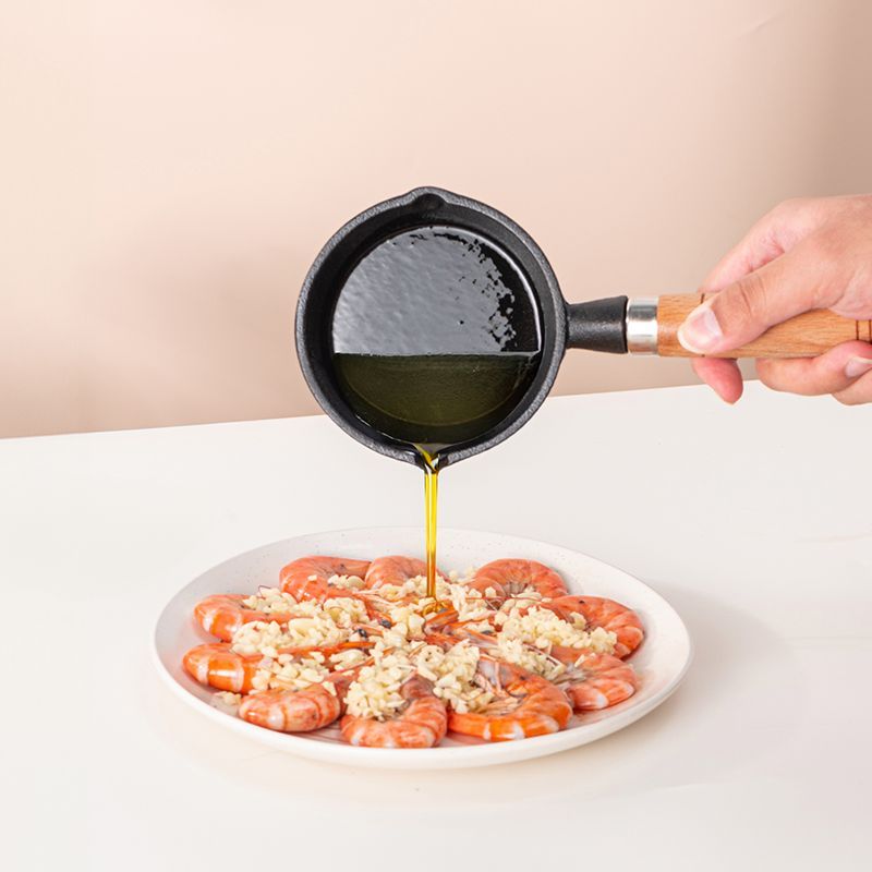 Small Cast Iron Frying Pan for Eggs and Oil Heating