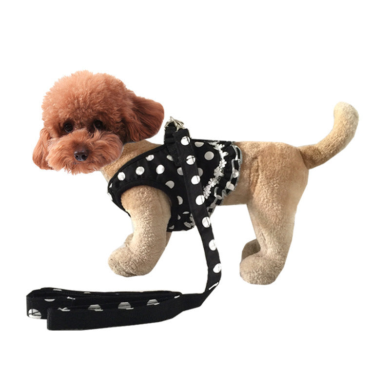 Small Dog Wave Point Vest Traction Belt Pet Traction Rope Dog Chest Strap Dog Traction Rope